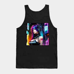 Beautiful Cyberpunk Girl [Design 2] Tank Top